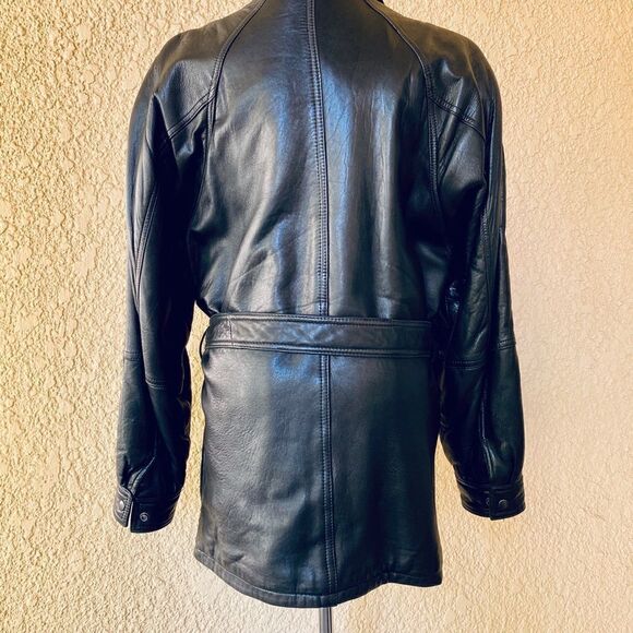Vintage Andrew Marc Black Leather Jacket Small - Picture 7 of 15